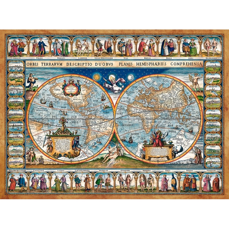 ΠΑΖΛ 2000 ΚΟΜΜΑΤΙΑ MAP OF THE WORLD , 1693 2000 ΚΟΜΜΑΤΙΑ