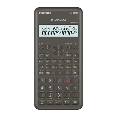 Casio Αριθμομηχανή Επιστημονική FX-82MS 2nd Edition 12 Ψηφίων σε Μαύρο Χρώμα
