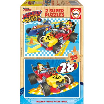  Mickey Roadster Racers Wood 2x25pcs