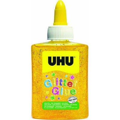 UHU Glitter Glue Χρυσόκολλα 90ml Κίτρινο