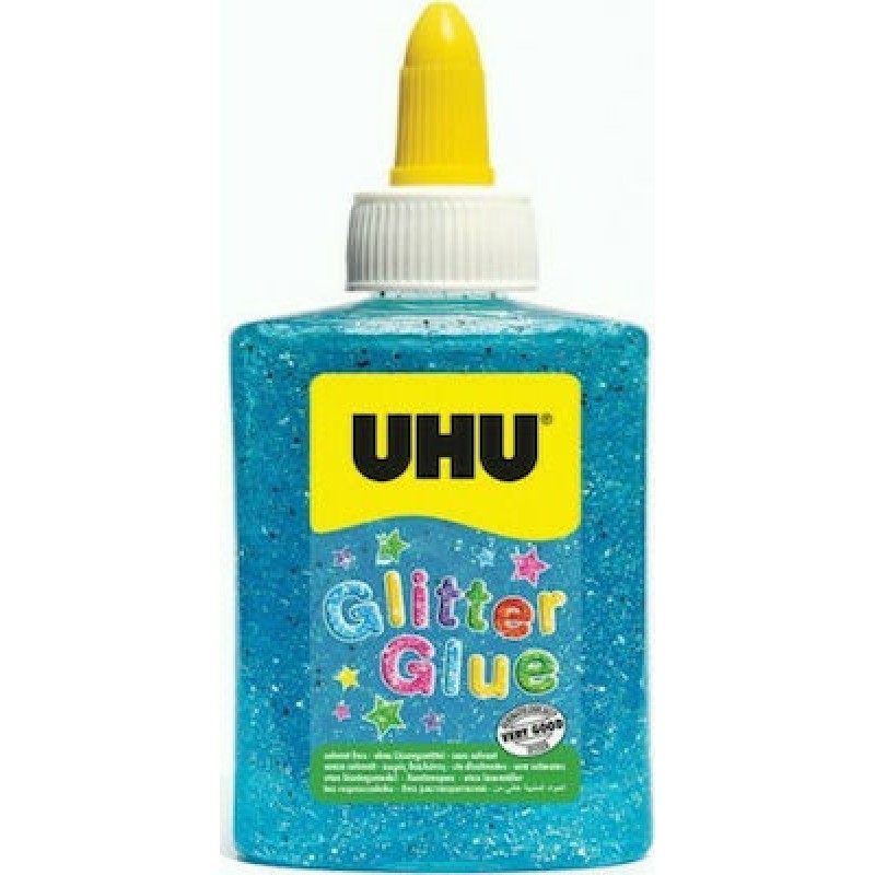 UHU Glitter Glue Χρυσόκολλα 90ml Μπλε ΚΟΛΛΕΣ 