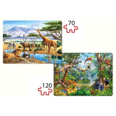 ΠΑΖΛ 2x format 70 + 120 ΚΟΜΜΑΤΙΑ Savanna and Jungle
